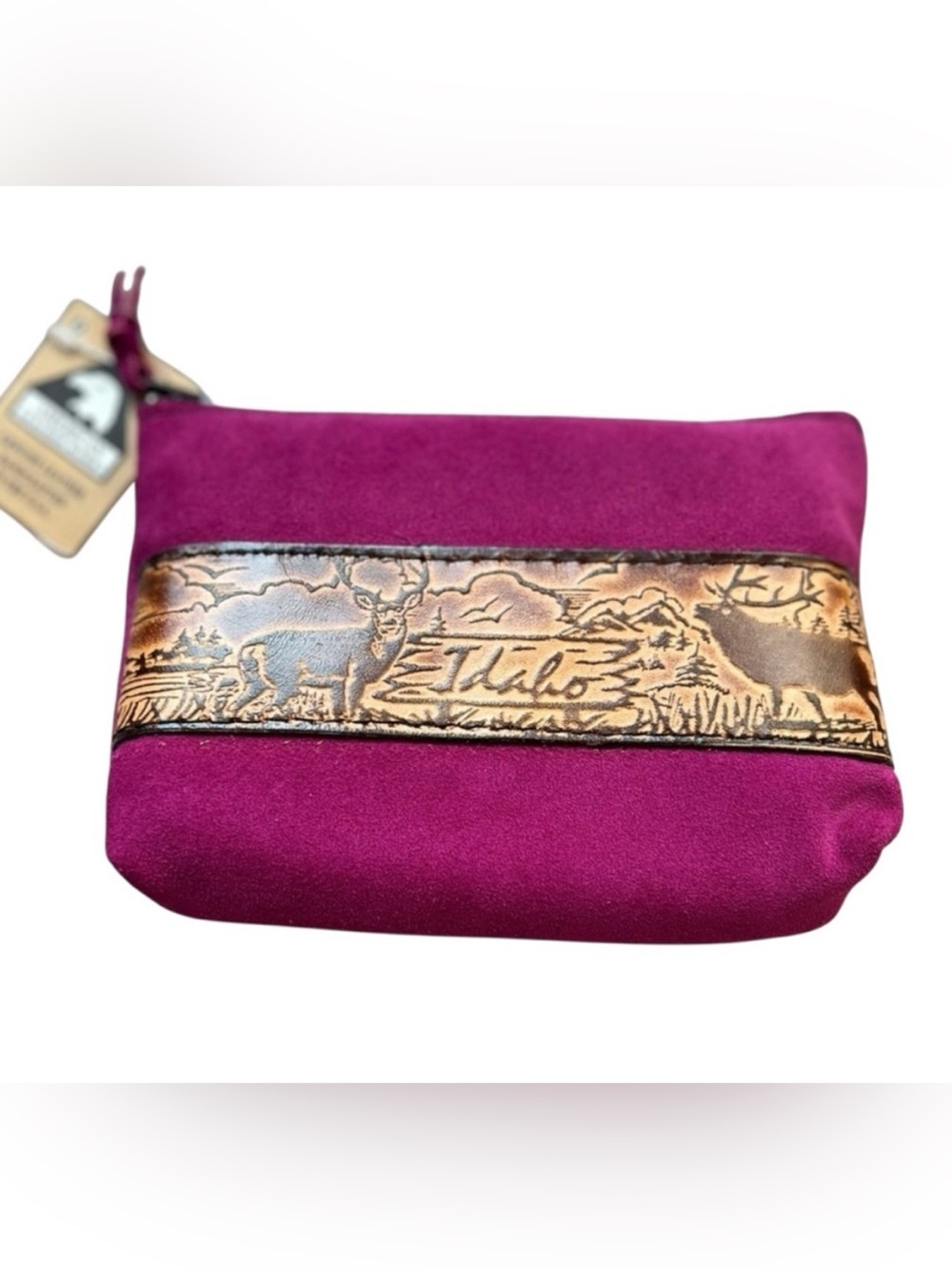 American Leather Works Idaho Deer Leather Wallet Western NWT